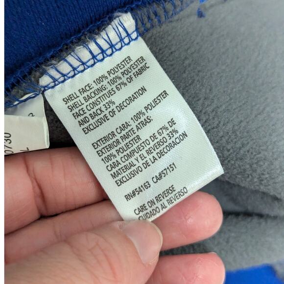 NFL Indianapolis Colts Full Zip Jacket Mens XXL Knit Royal Blue Windbreaker Gray - Picture 5 of 6